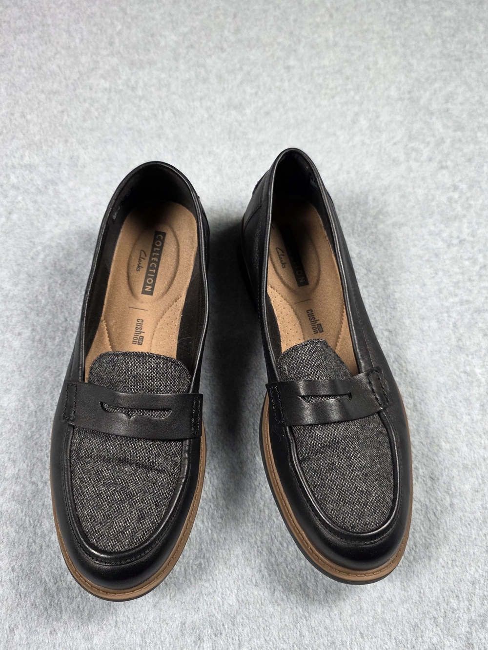 Collection B Black & Gray Women's Penny Loafers